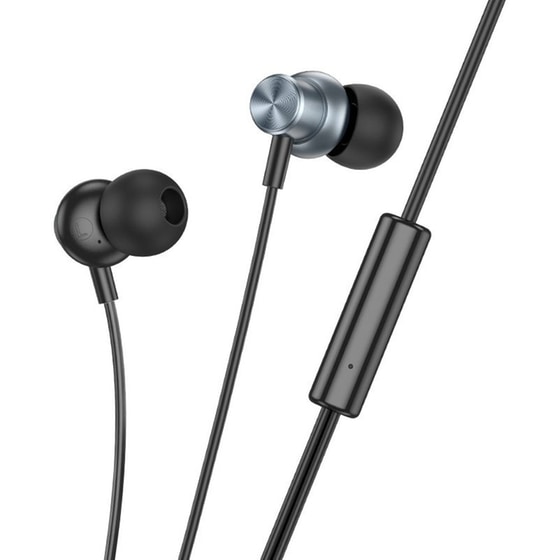 Hands Free Hoco M110 Encourage Universal Earphones Hi-fi Stereo Deep Sound 3.5mm Γκρι 1.2m image 1