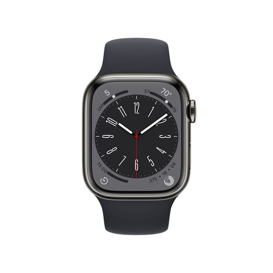 Apple Watch Series 8 Cellular 41mm Graphite Titanium Case with Midnight Sport Band - Regular image 1