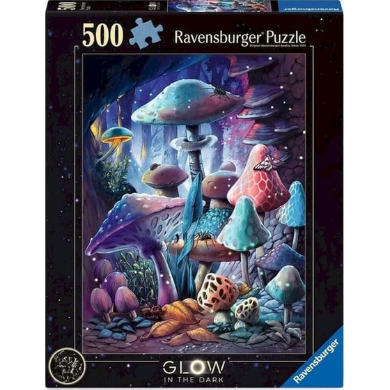 Παζλ Φωσφοριζέ Ravensburger Μανιτάρια Glow In The Dark (500 Κομμάτια) image 0