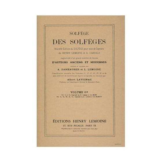 Solfege Des Solfeges, Vol.6b image 1
