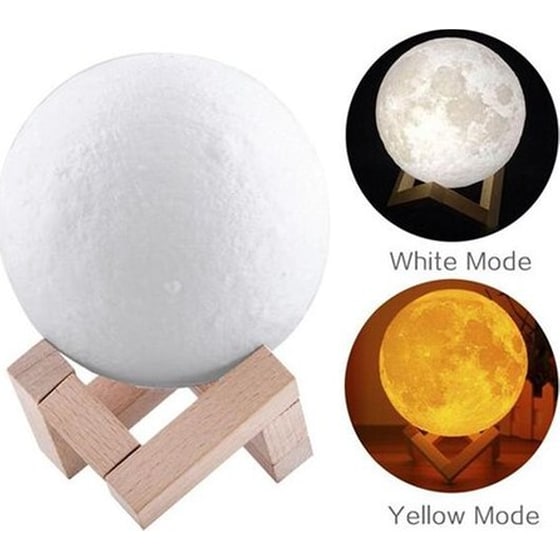 Φωτιστικό Φεγγάρι Moon Light Επαναφορτιζόμενο Με 3 Αποχρώσεις image 4