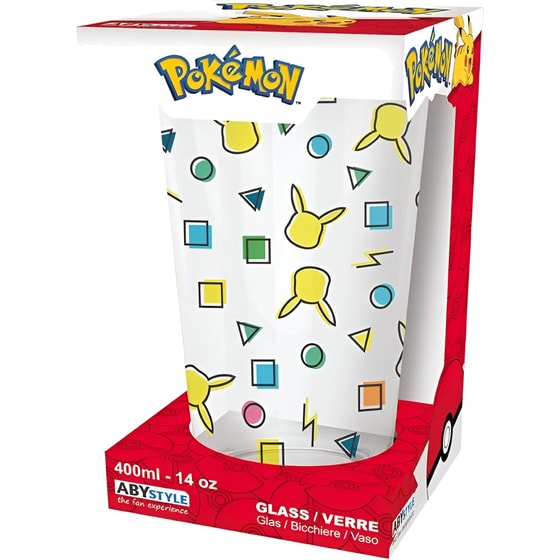Ποτήρι Abystyle Pokemon Pikachu Pattern Γυάλινο 400 ml - Πολύχρωμο image 1