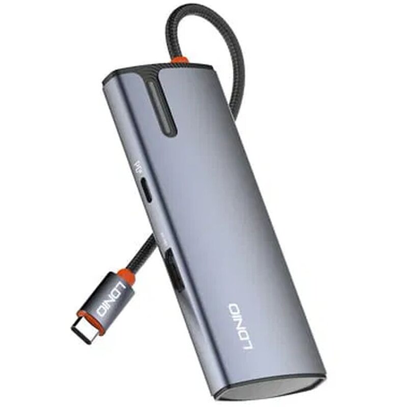 LDNIO Ldnio Docking Station DS-15H 5 Θυρών με Σύνδεση USB-C, 4K, 100W PD - Γκρι