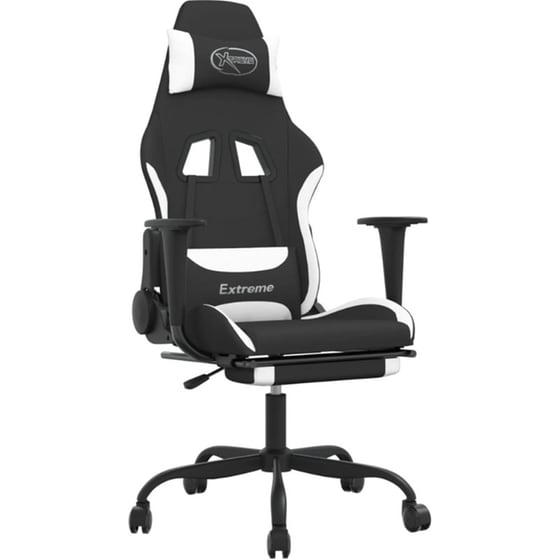 Καρέκλα Gaming VIDAXL 3143730 με Υποπόδιο - Μαύρο image 0