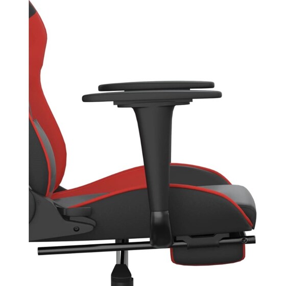 Καρέκλα Gaming VIDAXL 3143654 με Υποπόδιο από Τεχνητό Δέρμα - Μαύρο / Κόκκινο image 7