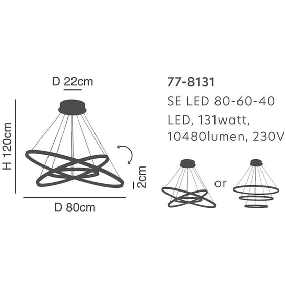 Φωτιστικό Οροφής Led Dimmable Homelighting Morelli 77-8131 από Αλουμίνιο - Καφέ image 3