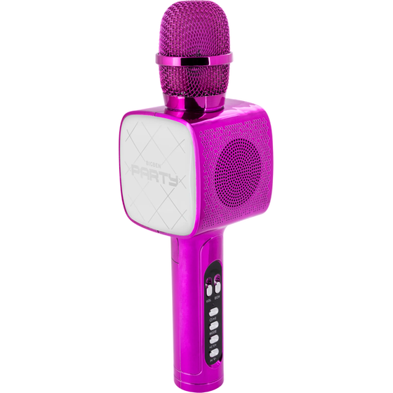 Μικρόφωνο Karaoke Bigben PARTYBTMIC2BK με εφέ φωτισμού 15W - Pink image 2
