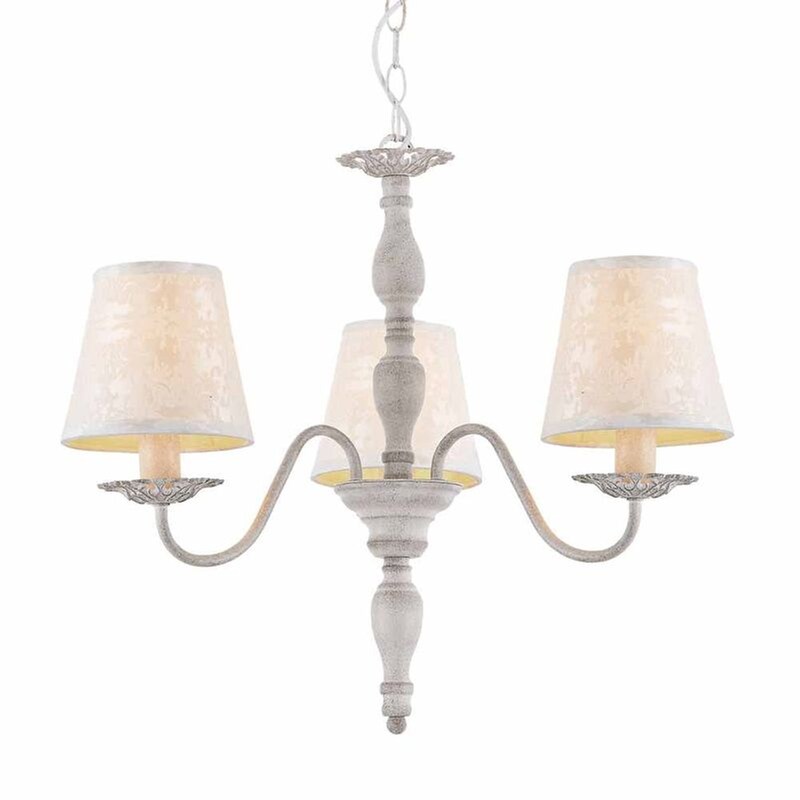 Φωτιστικό Οροφής Τρίφωτο Aca Karpathia Dl9503pwb Υφασμάτινο/Μεταλλικό - Λευκό