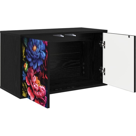 Έπιπλο Τηλεόρασης VidaXL KIEL Επιτοίχιο 69 x 33 x 40 cm - Μαύρη Δρυς image 1