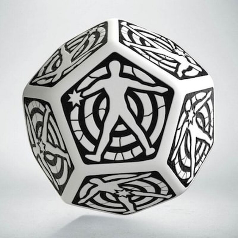 Ζάρι – Rpg Hit Location Die D12 – White And Black