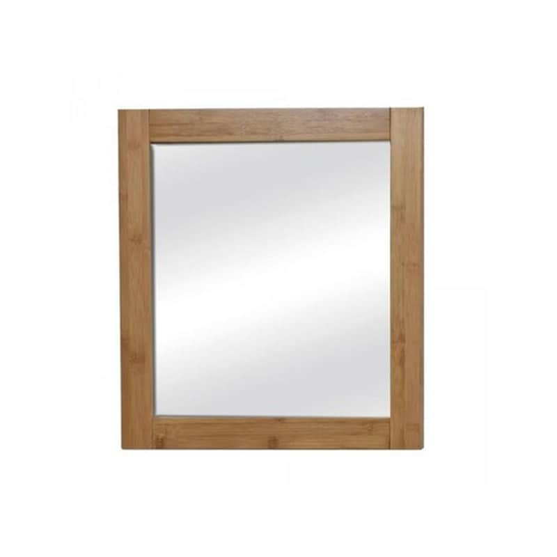 CB Καθρέφτης Τοίχου Cb Τετράγωνος από Mdf Ξύλο 48x1.5x21.8 cm - Καφέ