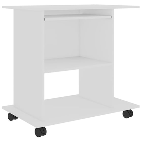 Γραφείο Υπολογιστή VidaXL από Μοριοσανίδα 80x50x75 cm - Λευκό image 2
