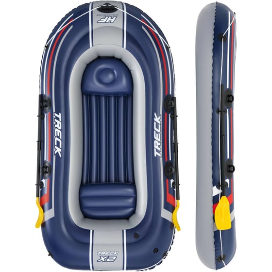 Σετ Φουσκωτή Βάρκα Bestway Hydro-Force Treck x2 με Τρόμπα από PVC κατάλληλο για 3 άτομα - Μπλε/ Γκρι image 0