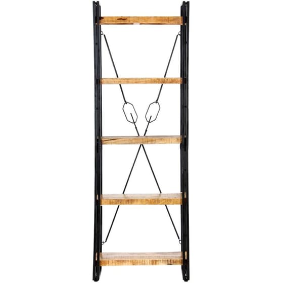 Βιβλιοθήκη VidaXL από Ξύλο 60x30x180 cm - Μαύρο/Καφέ image 1