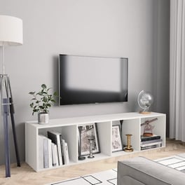 Βιβλιοθήκη VidaXL  Μοριοσανίδα  143x30x36 cm - Λευκό