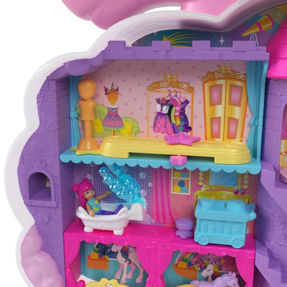 Mattel Κούκλα Polly Mini Σαλόνι Ομορφιάς Μονόκερος image 3