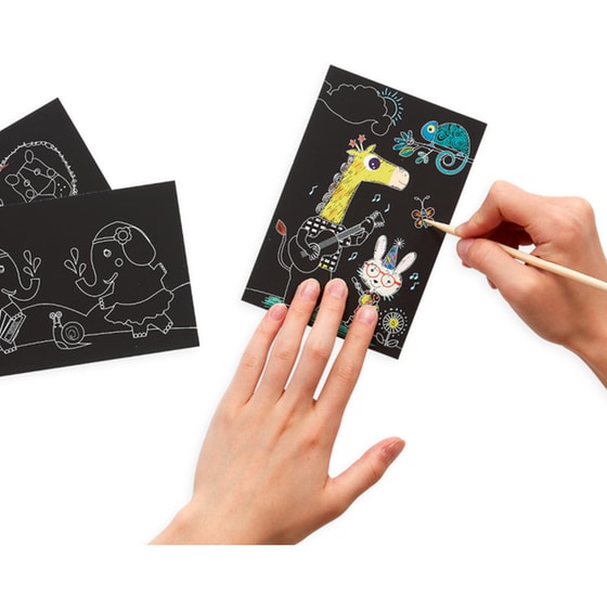 Παιχνίδι Ζωγραφικής 12 Εποχές Scratch & Scribble Safari Party image 2