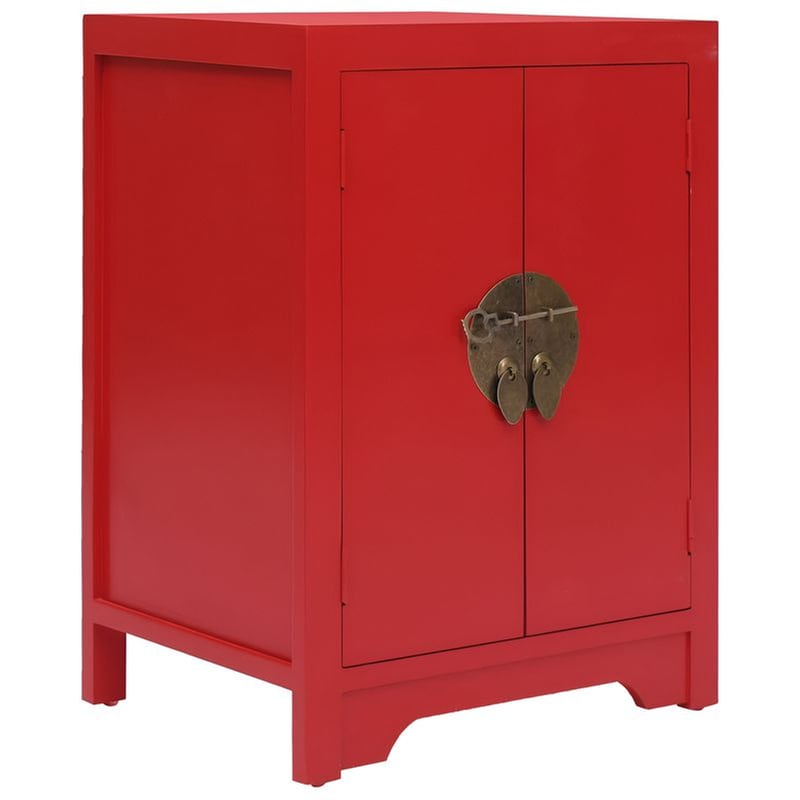 Κομοδίνο Vidaxl Από Ξύλο Παυλώνιας 38x28x52 cm - Κόκκινο