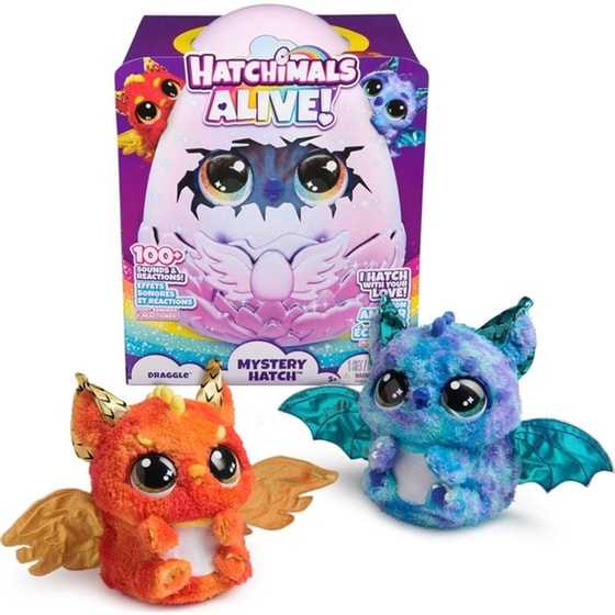 Spin Master Hatchimals Alive Mystery Hatch - Draggle (2 Σχέδια) image 0