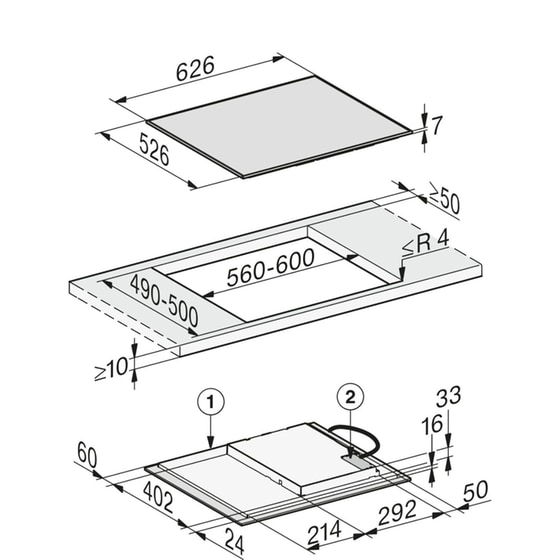 MIELE H7660BP & KM7361FRD 76 Lt Μαύρο Eντοιχιζόμενο Σετ Φούρνος και Εστία image 7