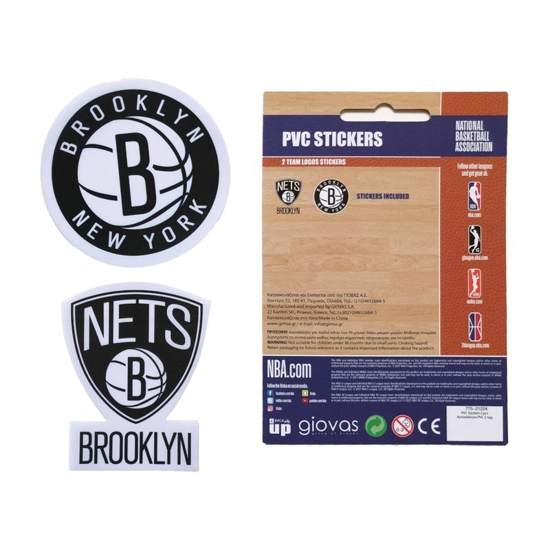 GIM Αυτοκόλλητα NBA PVC Logos - Brooklyn Nets