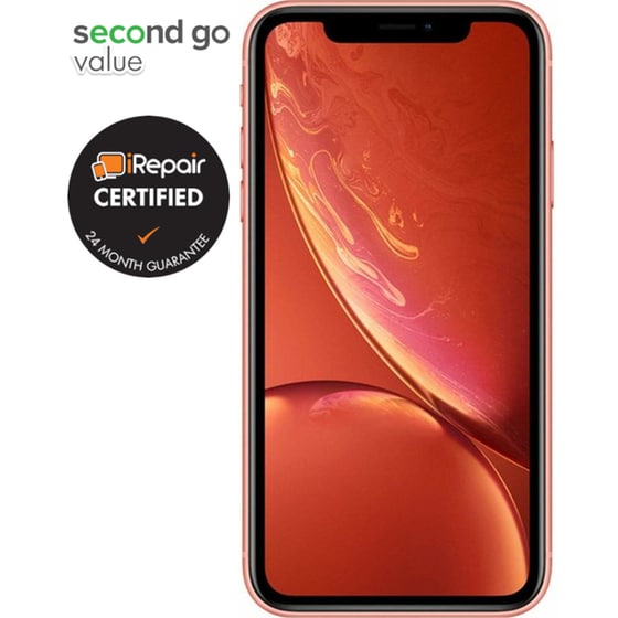 Μεταχειρισμένο Apple iPhone XR 64GB Coral second go value Certified by iRepair image 2