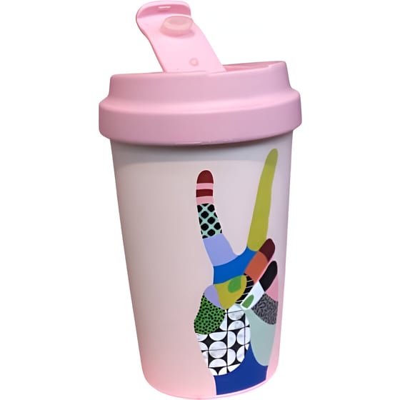 Κούπα Chic Mic Peace Bioloco Plant από PLA 350 ml - Ροζ image 1