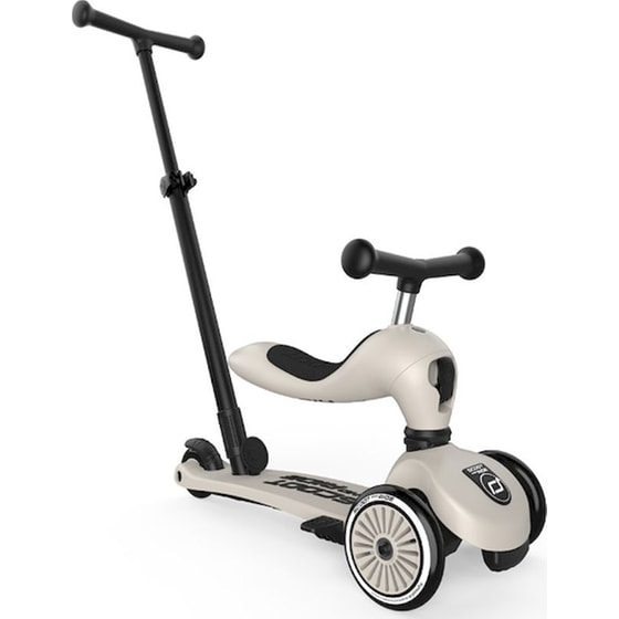 Παιδικό Πατίνι Τρίτροχο Πολυμορφικό 3 σε 1 Scoot & Ride Highwaykick 1 Push and Go με Λαβή Γονέα - Ash image 0