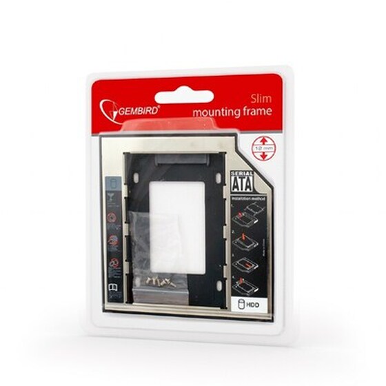 Gembird Slim Mounting Frame For 2,5" Drive To 5,25" Bay For Drive Up To 12mm Mf-95-02 image 1