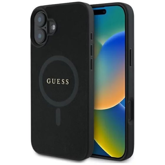 Θήκη Apple iPhone 16 - Guess Saffiano Classic - Black image 0