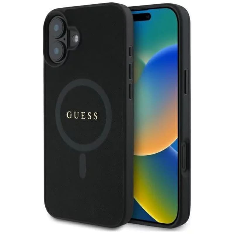 Θήκη Apple iPhone 16 - Guess Saffiano Classic - Black