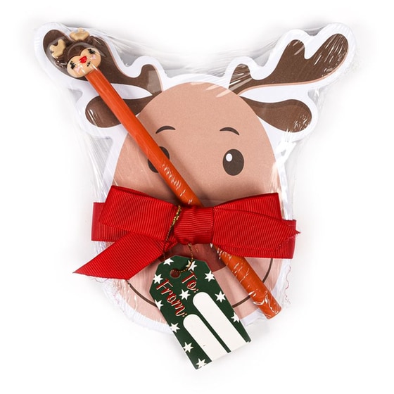 Χαρτάκια Σημειώσεων & Στυλό Tri-Coastal Reindeer Xmas image 1