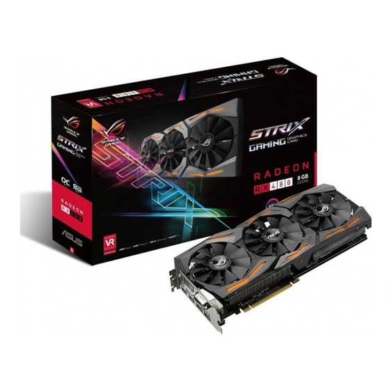 Κάρτα γραφικών ASUS ROG Strix Radeon RX 480 OC edition 8GB GDDR5 - GAMING - (90YV09K0-M0NA00) image 0