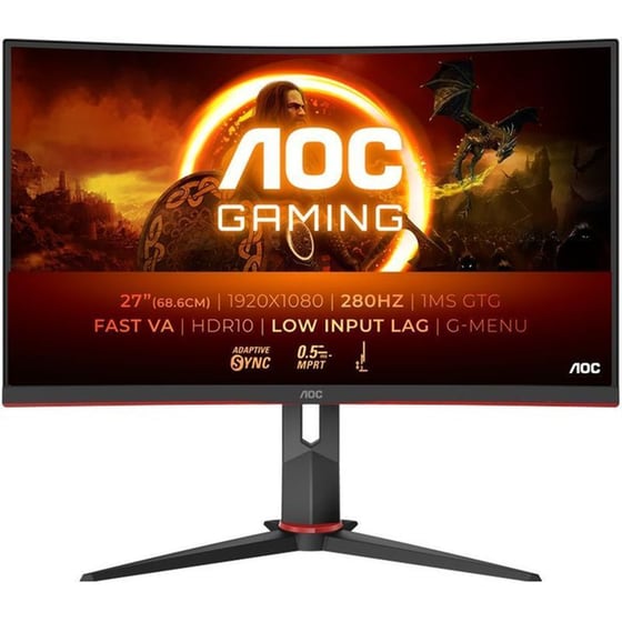 AOC Gaming C27G2Z3/BK Gaming Monitor 27'' FHD VA Curved 280Hz 1ms image 0