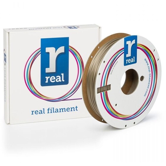 REAL FILAMENTS νήμα 3D εκτυπωτή PLA Satin - 0.5kg 1.75mm - Χρυσό image 0