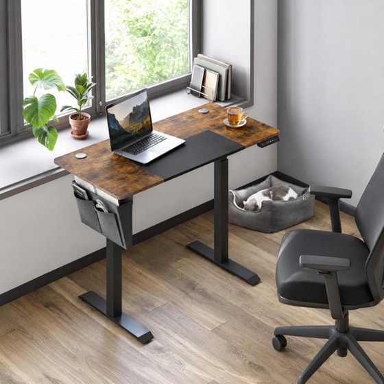 Γραφείο Ηλεκτρικά Ρυθμιζόμενο&nbsp;Songmics 120x60x72cm&nbsp;Καφέ image 1