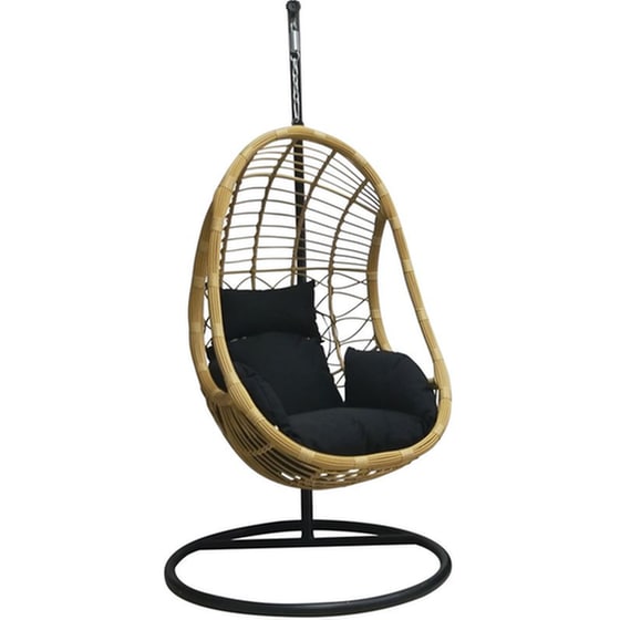 Κούνια Πολυθρόνα Φωλιά Woodwell Salsa με Μαξιλάρι Ε6768,1 από Μέταλλο/Ξύλο φ105x203 cm - Μαύρο image 1