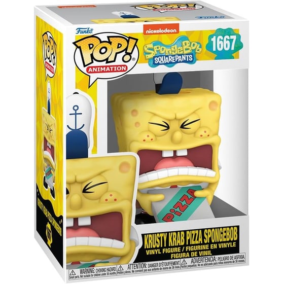 Funko Pop! Animation - Spongebob Squarepants - Krusty Krab Pizza Spongebob #1667 image 1