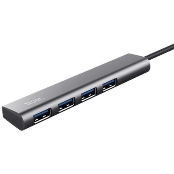 USB Hub Trust Halyx 24947 USB 3.2 Type-A με 4 θύρες - Ασημί image 2