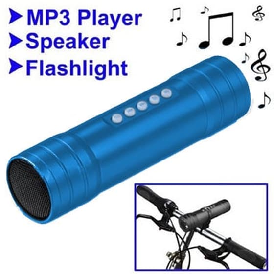Mp3(msd 4gb)speaker Φακοσ-alarm Hf-βαση Ποδηλατου Vt-led7 Blue image 0
