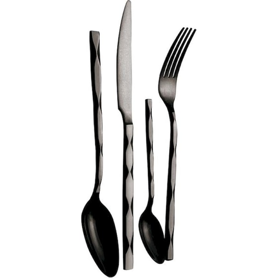 Σετ Μαχαιροπίρουνα Berlinger Haus Mirror Black Collection Ανοξείδωτα Μαύρα 24 Τμχ image 2