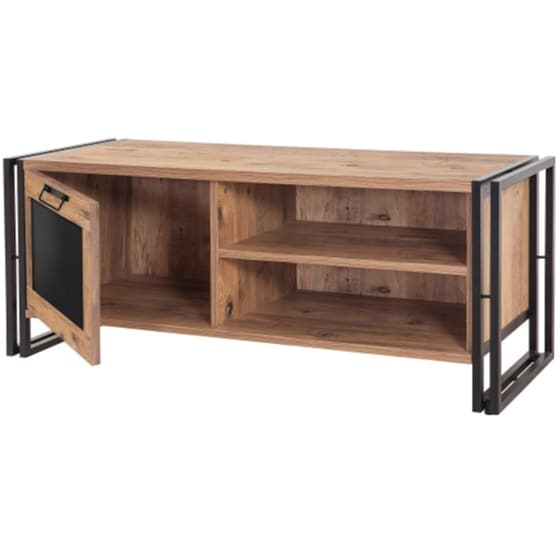 Έπιπλο Τηλεόρασης 24Mall Cosmo Atlantic Pine από Μοριοσανίδα 130x45x50 cm - Μαύρο/Μπεζ image 2