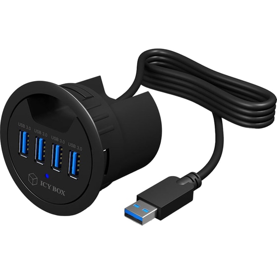Icy Box IB-HUB1403 USB Hub 4-Port USB 3.0 συμβατό με USB-A image 1