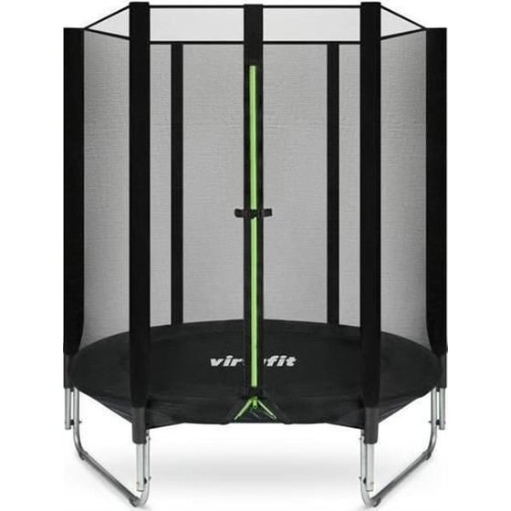 VIRTUFIT Τραμπολίνο με Δίχτυ 140 x 140 x 161 cm Μαύρο image 0