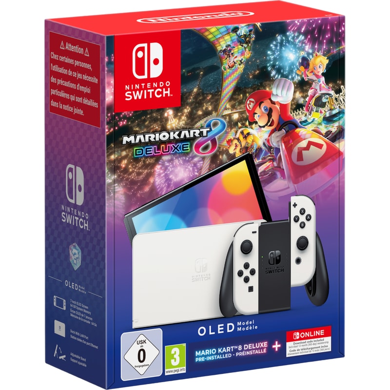 NINTENDO Nintendo Switch OLED Model White Mario Kart 8 Deluxe Bundle