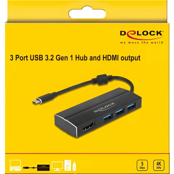 Docking Station DeLock 63931 4-Port USB 3.2 συμβατό με USB-C image 2