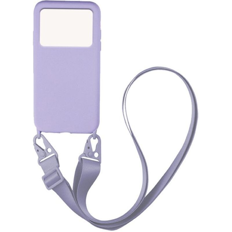 Θήκη Xiaomi Poco X4 Pro 5G - My Colors Carryhang Liquid Silicone Strap - Λιλά