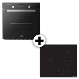 MIDEA MBON5M90E5-BK 70 Lt & MIH740F238K0 Μαύρο Κρύσταλλο Eντοιχιζόμενο Σετ Φούρνος και Εστία
