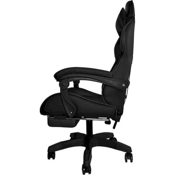 Καρέκλα Gaming Malatec 24243 με Υποπόδιο από Οικολογικό Δέρμα - Μαύρη image 3