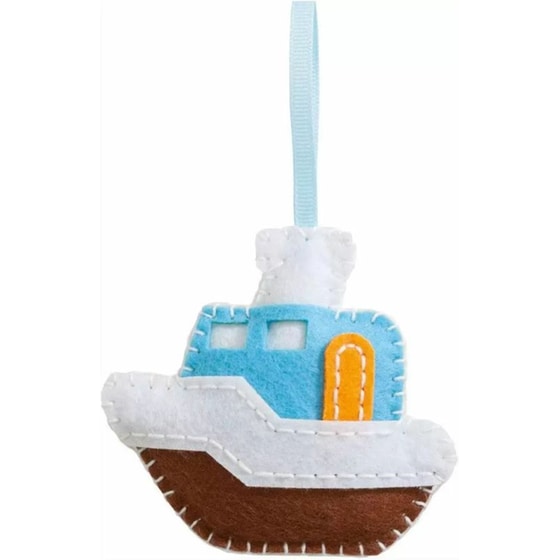 Σετ Ραψίματος Σε Τσόχα (στολίδι) Πλοίο image 1